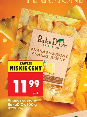 Ananas suszony promocja w Biedronka