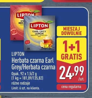Herbata czarna Lipton promocja w Aldi
