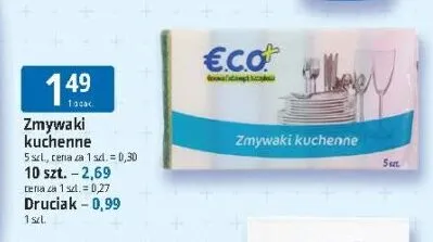Zmywaki kuchenne Eco+ promocja w Leclerc