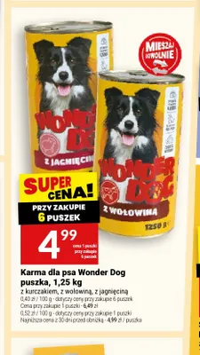 Karma dla psa Wonder Dog puszka z kurczakiem promocja w Twój Market