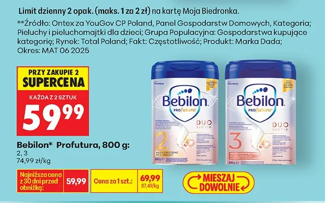Mleko Profutura 2, 3 800 g promocja w Biedronka