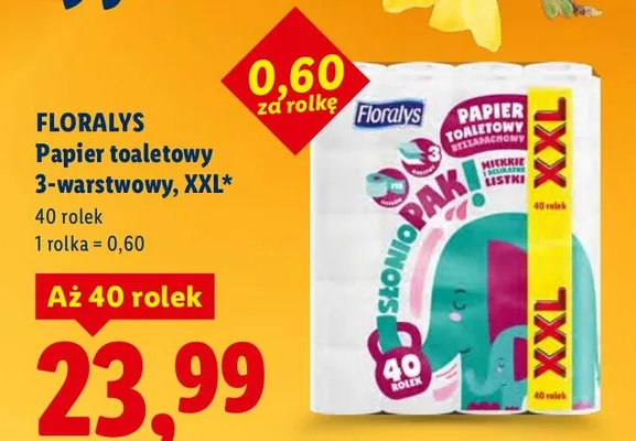 Papier toaletowy 3-warstwowy, XXXL promocja w Lidl