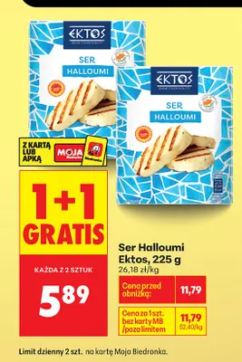Ser halloumi 1+1 GRATIS promocja w Biedronka