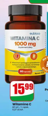 Witamina C 1000 mg eubioco promocja w Dino