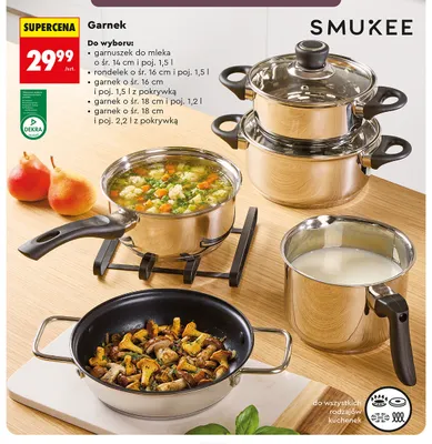 Rondelek o śr. 16 cm i poj. 1,5 l Smukee promocja w Biedronka