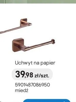 Uchwyt na papier Harmony miedź promocja w Castorama