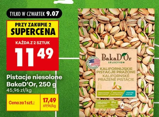 Pistacje niesolone BakaD'Or promocja w Biedronka