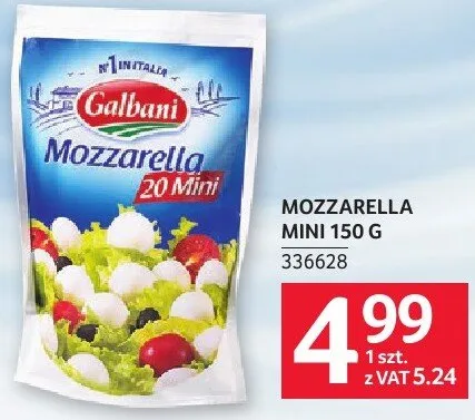 Mozzarella mini Galbani promocja w Selgros