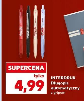 Długopis automatyczny z gripem Interdruk promocja w Kaufland