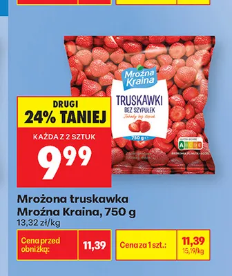 Mrożona truskawka Mroźna Kraina promocja w Biedronka