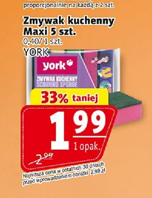 Zmywak kuchenny Maxi 5 szt. York promocja w Prim Market