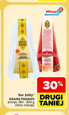 Ser żółty porcja Grana Padano promocja w Carrefour Market