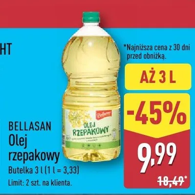 Olej rzepakowy promocja w Aldi