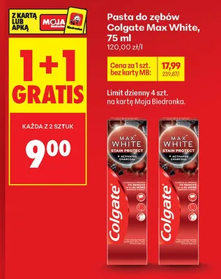 Pasta do zębów różne rodzaje Colgate promocja w Biedronka