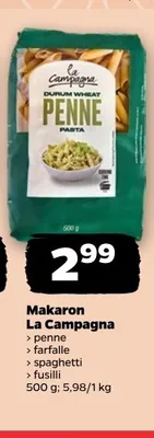 Makaron penne La Campagna promocja w Netto