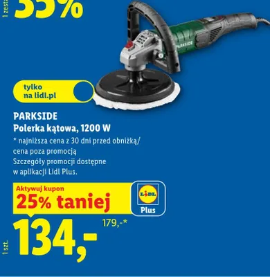 Polerka kątowa Parkside promocja w Lidl