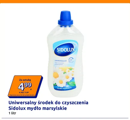 Uniwersalny środek do czyszczenia Sidolux mydło marsylskie promocja w Action