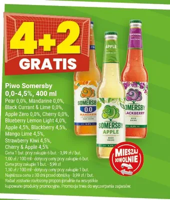 Piwo Somersby Blackberry 4,5% promocja w Twój Market