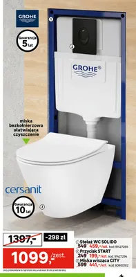 Miska wisząca City Cersanit promocja w Leroy Merlin