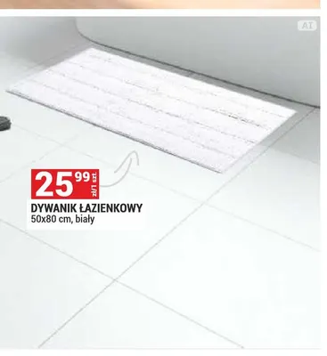 Dywanik łazienkowy 50x80 cm biały promocja w Merkury Market
