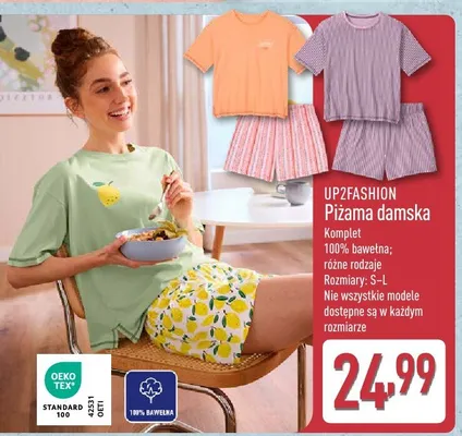 Piżama damska promocja w Aldi
