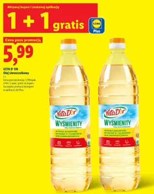 Olej słonecznikowy Vita D'Or Wyśmienity promocja w Lidl