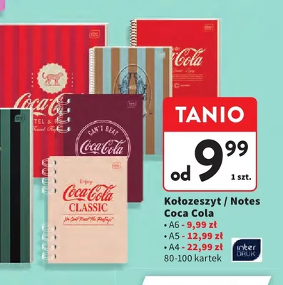Kołozeszyt / Notes Coca Cola A4 Interdruk promocja w Intermarche