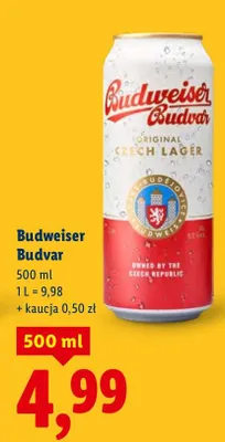 Piwo Budweiser Budvar promocja w Lidl