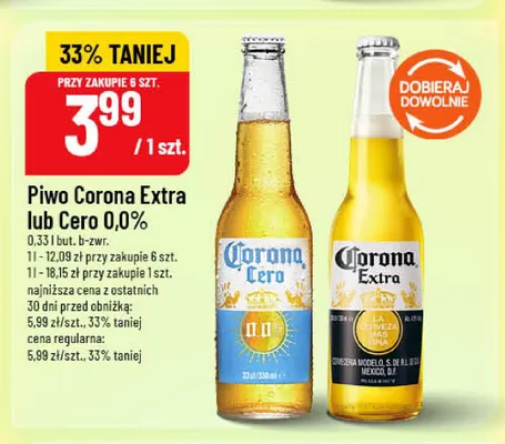 Piwo bezalkoholowe Corona Cero promocja w POLOmarket