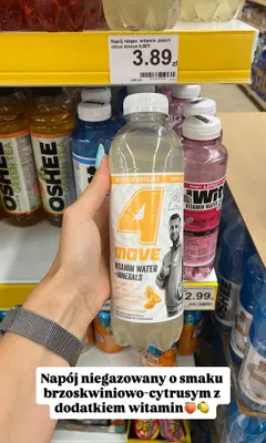 Napój niegazowany 4 Move Vitamin Water brzoskwinia-cytrusy promocja w Dino