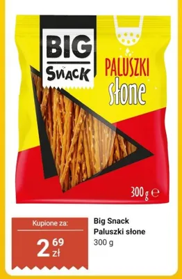 Paluszki słone Big Snack promocja w Dino