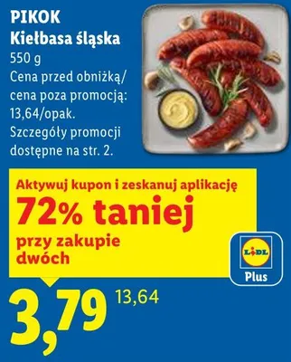 Kiełbasa śląska Pikok promocja w Lidl