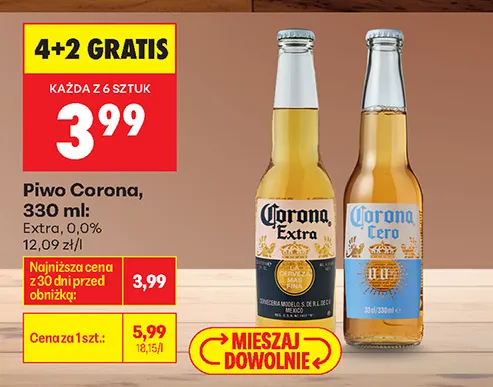 Piwo bezalkoholowe Corona promocja w Biedronka