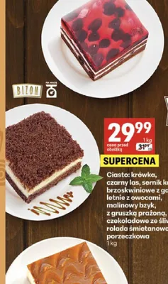 Sernik kakaowy Bizon promocja w Delikatesy Centrum