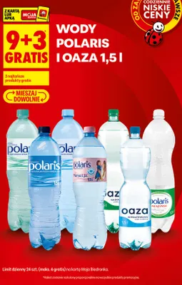 Woda niegazowana Polaris promocja w Biedronka