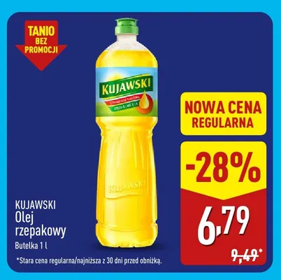 Olej rzepakowy Kujawski promocja w Aldi