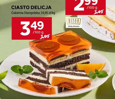 Ciasto Delicja Cukiernia Staropolska promocja w Stokrotka