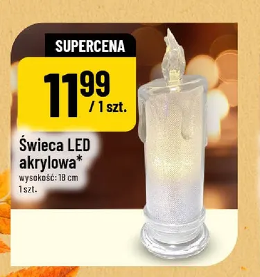 Świeca LED akrylowa promocja w POLOmarket