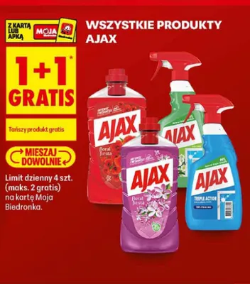 Płyn do mycia szyb AJAX promocja w Biedronka