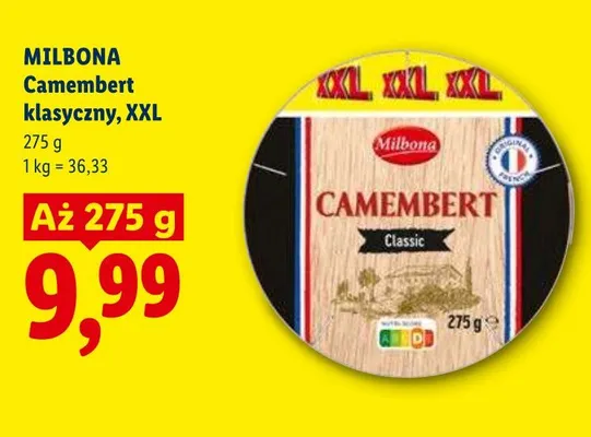 Ser Camembert klasyczny Milbona XXL promocja w Lidl