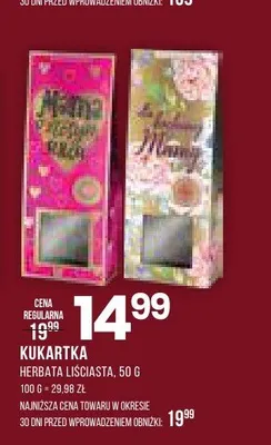 Herbata liściasta Kukartka promocja w Drogerie Natura