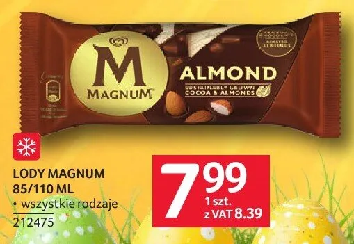 Lody MAGNUM 85/110 ml promocja w Selgros