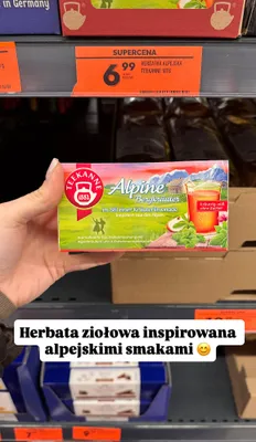 Herbata ziołowa Teekanne Alpine Bergkräuter promocja w Biedronka