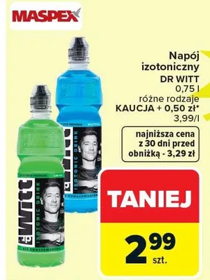 Napój izotoniczny DR WITT promocja w Carrefour Market