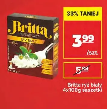 Ryż biały Britta 4x100 g saszetki promocja w API Market