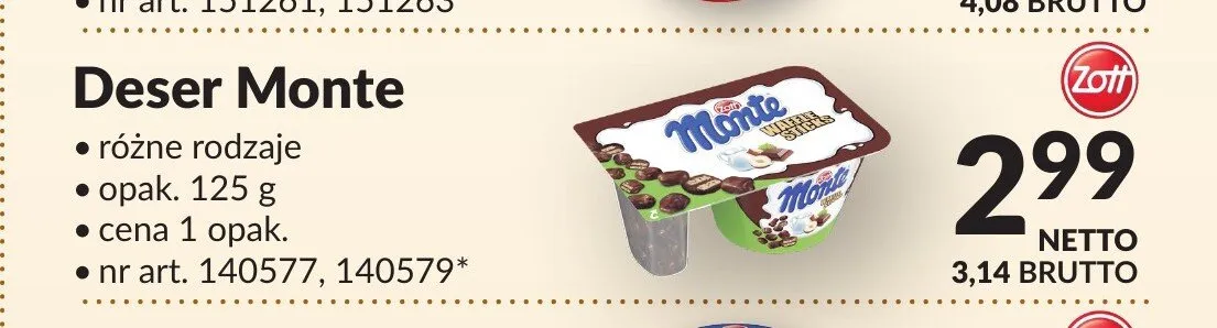 Deser Monte Zott promocja w Makro