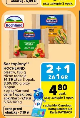 Ser topiony Hochland plastry promocja w Carrefour Market