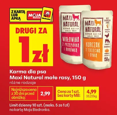 Karma dla psa małe rasy różne rodzaje promocja w Biedronka