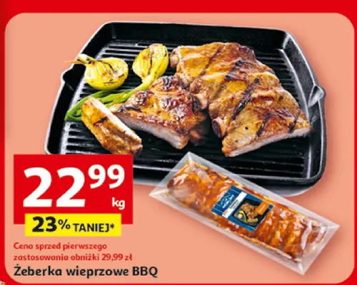 Żeberka wieprzowe BBQ promocja w Auchan