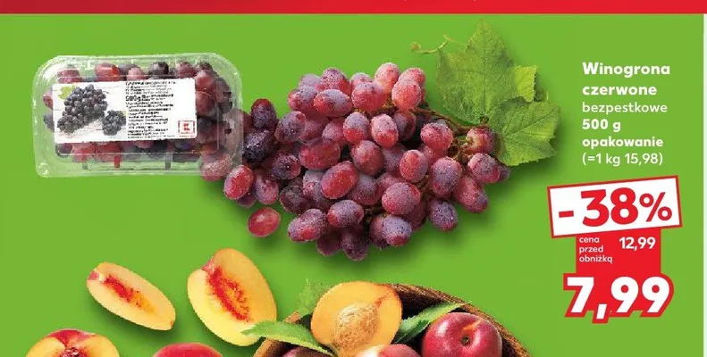 Winogrona czerwone bezpestkowe Kaufland promocja w Kaufland